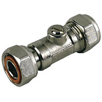 Service Valve 15mm Straight