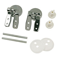 Wooden Toilet Seat Hinge Kit Chrome