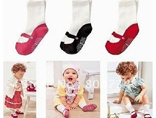 COMBI MINI PACK OF 3 GIRLS BALLET SOCKS 6 MONTHS-24 MONTHS ANTI SLIP SOCKS BABY TODDLER