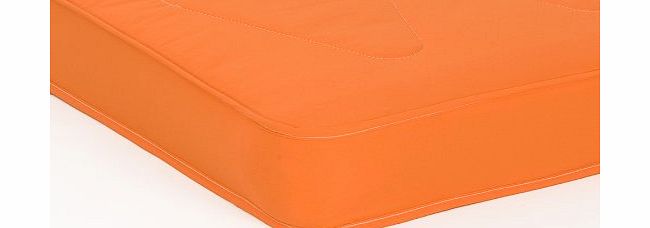 Comfy Living 3ft (90cm) Single Emily Mattress in ORANGE Cotton Drill