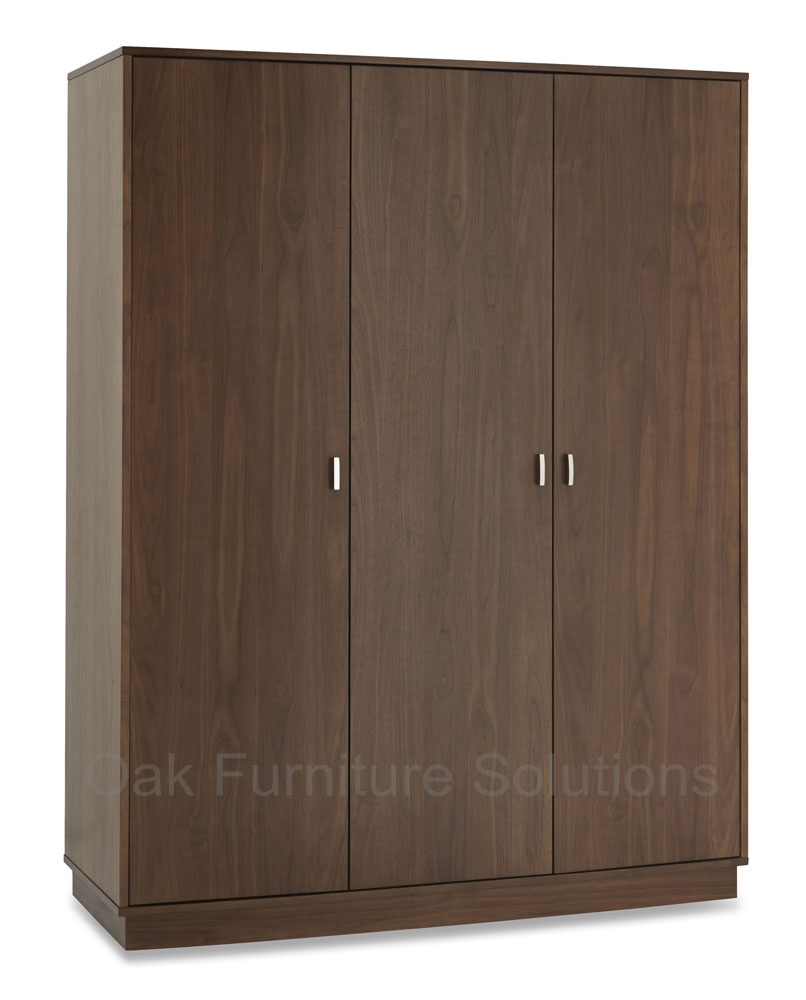 Walnut Triple Wardrobe with optional Drawer