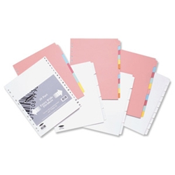 Extra Wide 5 Part White Punched Pocket