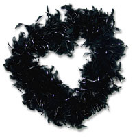 Confetti Black feather boa