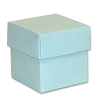 Blue ribbed favour boxes - pk 10