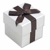 Chocolate ribbon fav box pk of 10