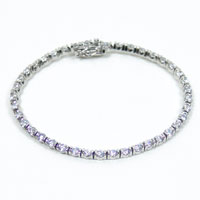 Cubic zirconia bracelet - small crystals