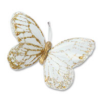 Gold glitter butterflies