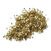 gold hexagon glitter confetti