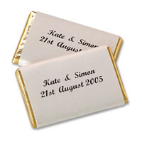 Confetti gold/ivory personalised chocolates