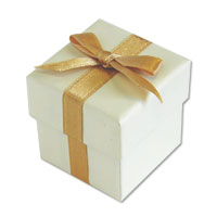 Confetti gold ribbon favour boxes