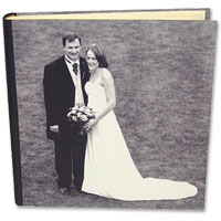 Confetti large personalised black & white photo album