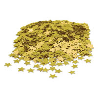 Mini gold metallic star confetti