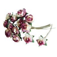 Confetti small burgandy/cream paper roses