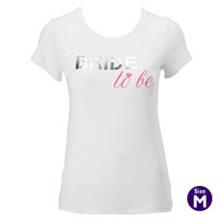 White bride t-shirt M