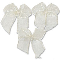 white chiffon bow