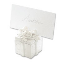 Confetti white parcel place card holder / trinket box