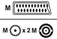 CONNEX SCART PLUG TO 2X PHONOS