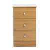 consort Toscana 3 Drawer Bedside Table