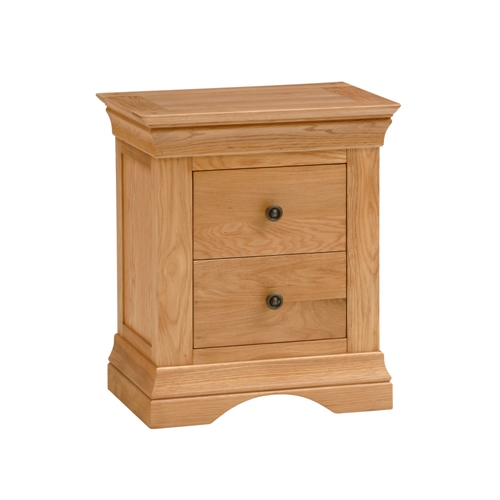 Constance Oak 2 Drawer Bedside Table 294.002