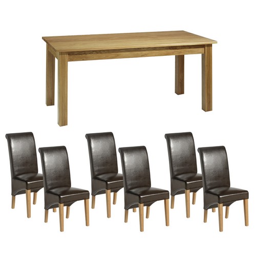 Dining Set (180cm + 6 Leather