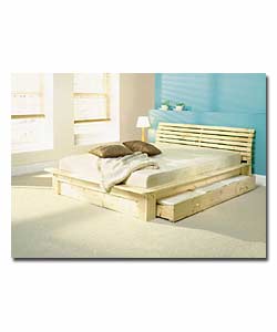 Pine King Bedstead/1 Drawer/Luxury Ortho Matt