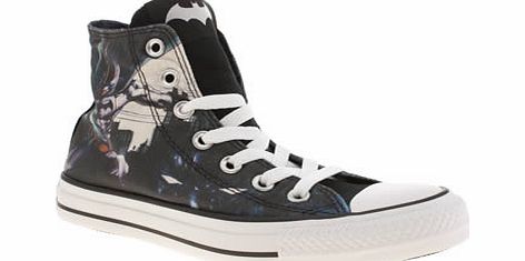 Black  White All Star Hi Batman Trainers