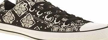 Black All Star Bandana Print Ox Trainers