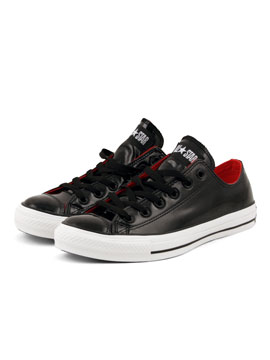 Converse Black All Star Patent Ox Plimsolls