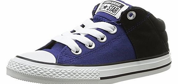 Boys Chuck Taylor All Star Junior Axel CVS Mid Trainers 384330 5 Blue/Noir 12.5 UK, 31 EU