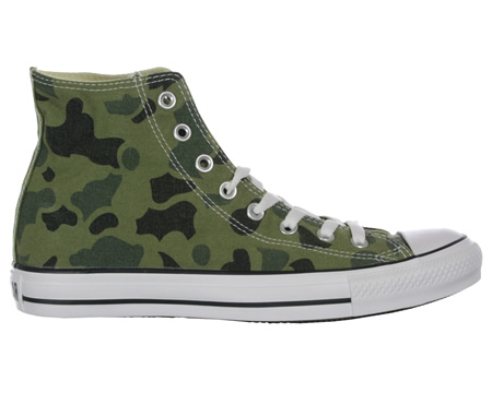 CT HI Olive Camo Print Canvas Trainers