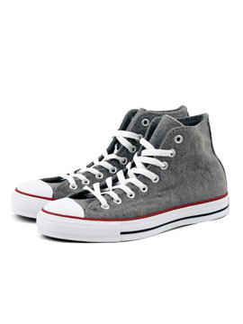 Converse Grey All Star Sweatshirt Hi-Top Trainers