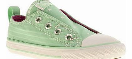 Converse kids converse light green all star simple slip