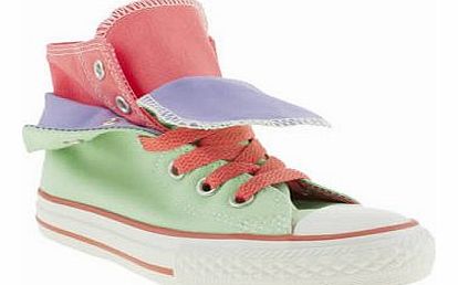 kids converse light green all star two fold hi