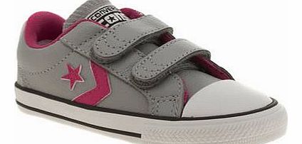 Converse kids converse light grey star player 2v girls