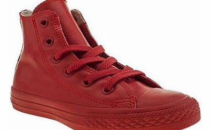 kids converse red all star rubber hi unisex