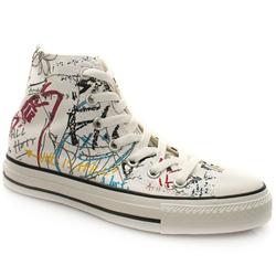 Converse Male A/S Hi Bathroom Fabric Upper in White