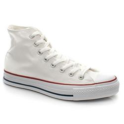 Converse Male All Star Hi Fabric Upper in White