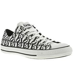 Male Converse All Star Lo Fabric Upper in White and Black