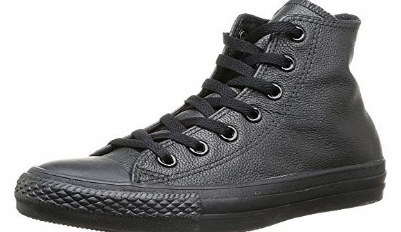 Converse Unisex-Adult Chuck Taylor All Star Adulte Mono Leather HI Trainers 14530 8 Noir Mono 11.5 UK, 46 EU