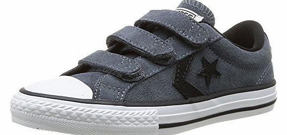 Converse Unisex-Child Star Player Junior 3V Suede OX Trainers 385181 122 Anthracite 4 UK, 37 EU