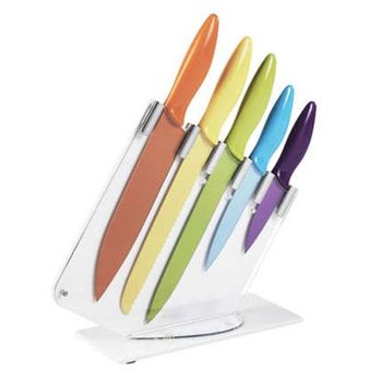 Cook In Colour - 5 Piece Multi-colour Knife Block