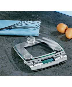 Cookworks Signature Glass Platform Electronic Kitchen Scale