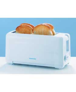 Cookworks White 4 Slice Toaster