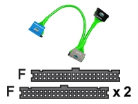 Cooler Master EMI Shielded Floppy Cable UV Green 45CM