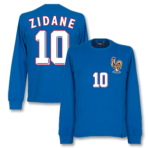 Copa 1970s France Home L/S Retro Shirt   Zidane 10