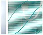 Coram Sliding Door 1000mm / White Frame / Striped Glass