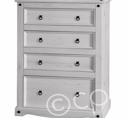 Corona 4 Drawer Chest in White