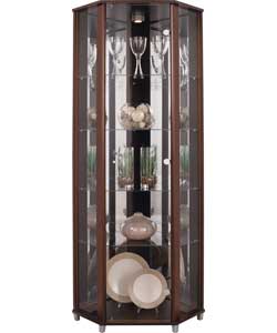 Corner Display Cabinet - Wenge Effect