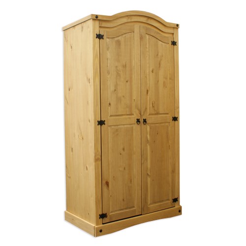 Mexican 2 Door Wardrobe in Solid Pine