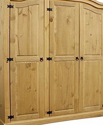 Mexican 3 Door Wardrobe in Solid Pine COR005